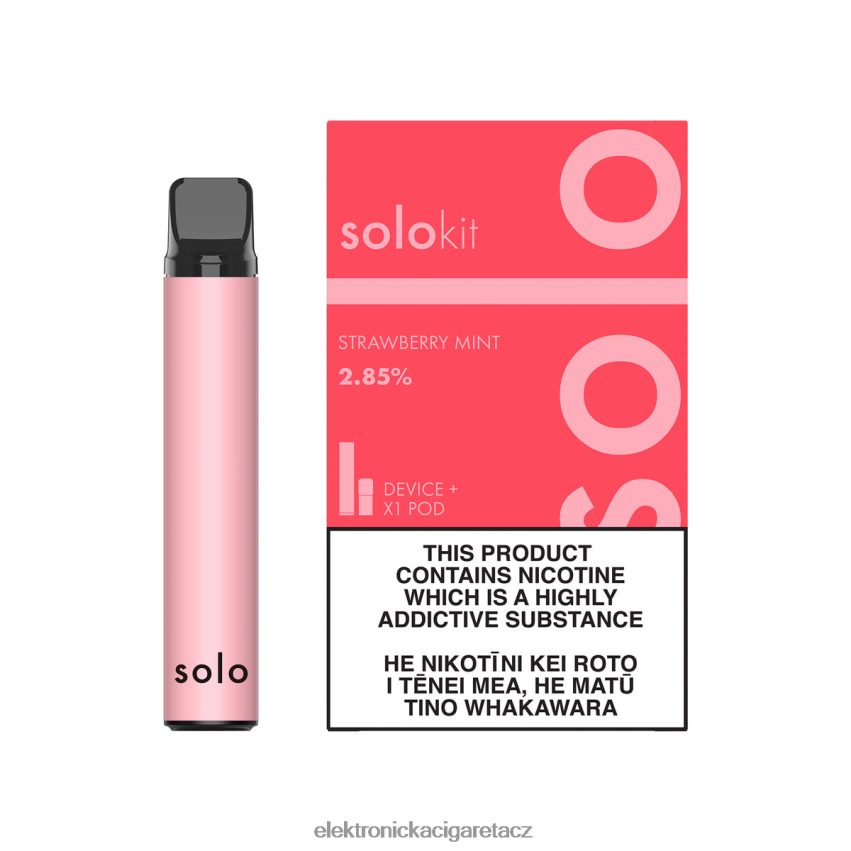 Solo pod kit jahodová máta T20D8041 - Elektronická Cigareta Bez Nikotinu